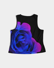 将图片加载到图库查看器,Blue&Purple Rose Women's Cropped Tank