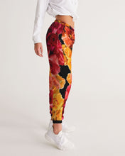 Load image into Gallery viewer, Fall Roses-Black Women's Track Pants