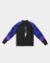 Load image into Gallery viewer, Blue&Purple Rose Women's Bomber Jacket