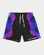 Load image into Gallery viewer, Blue&Purple Rose Men's Swim Trunk