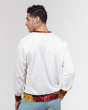 Charger l'image dans la galerie, Fall Roses White Men's Classic French Terry Crewneck Pullover