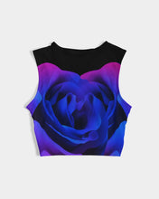 将图片加载到图库查看器,Blue&Purple Rose Women's Twist-Front Tank