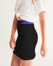 将图片加载到图库查看器,Blue&Purple Rose Women's Mini Skirt
