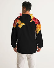 Load image into Gallery viewer, Fall Roses-Black Men's Windbreaker