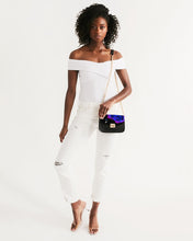 将图片加载到图库查看器,Blue&Purple Rose Small Shoulder Bag