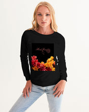 将图片加载到图库查看器,Fall Roses-Black Women's Graphic Sweatshirt