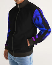 Load image into Gallery viewer, Blue&Purple Rose Men's Stripe-Sleeve Track Jacket
