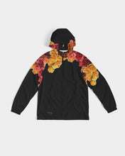 Load image into Gallery viewer, Fall Roses-Black Men's Windbreaker