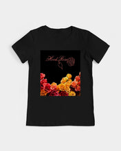 将图片加载到图库查看器,Fall Roses-Black Women's Graphic Tee
