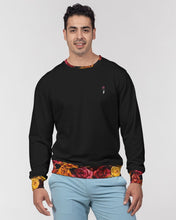 Charger l'image dans la galerie, Fall Roses-Black Men's Classic French Terry Crewneck Pullover