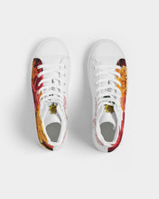 Tải hình ảnh vào trình xem Thư viện, Fall Roses White Women's Hightop Canvas Shoe
