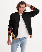将图片加载到图库查看器,Fall Roses-Black Men's Bomber Jacket