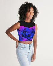 将图片加载到图库查看器,Blue&Purple Rose Women's Twist-Front Tank