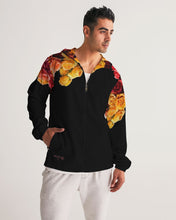 Load image into Gallery viewer, Fall Roses-Black Men's Windbreaker