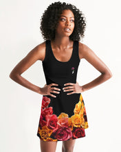 将图片加载到图库查看器,Fall Roses-Black Women's Racerback Dress