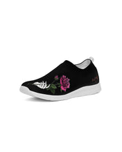 Cargar imagen en el visor de la galería, Fall Roses-Black Women's Slip-On Flyknit Shoe