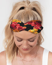 Tải hình ảnh vào trình xem Thư viện, Fall Roses-Black Twist Knot Headband Set