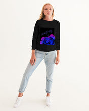 Load image into Gallery viewer, Blue&Purple Rose Women's Graphic Sweatshirt