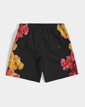 将图片加载到图库查看器,Fall Roses-Black Men's Swim Trunk