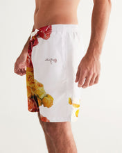 将图片加载到图库查看器,Fall Roses White Men's Swim Trunk