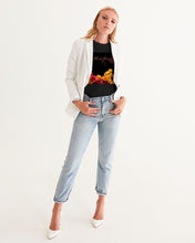 将图片加载到图库查看器,Fall Roses-Black Women's Graphic Tee