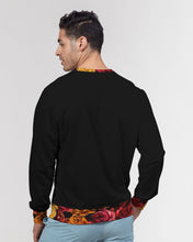 Charger l'image dans la galerie, Fall Roses-Black Men's Classic French Terry Crewneck Pullover