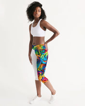 Cargar imagen en el visor de la galería, Special Edition* Tie Dye Pride 2021 Women's Mid-Rise Capri