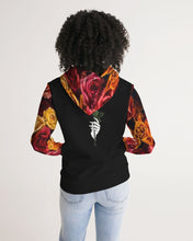 将图片加载到图库查看器,Fall Roses-Black Women's Hoodie