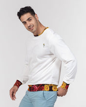 Charger l'image dans la galerie, Fall Roses White Men's Classic French Terry Crewneck Pullover