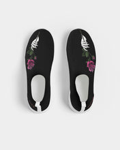 Cargar imagen en el visor de la galería, Fall Roses-Black Women's Slip-On Flyknit Shoe