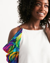 将图片加载到图库查看器,Special Edition* Tie Dye Pride 2021 Women's Open Shoulder A-Line Dress
