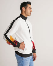 将图片加载到图库查看器,Fall Roses White Men's Stripe-Sleeve Track Jacket