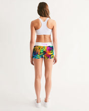 Load image into Gallery viewer, Special Edition* Tie Dye Pride 2021 Women's Mid-Rise Yoga Shorts