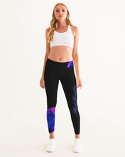 Cargar imagen en el visor de la galería, Blue&Purple Rose Women's Yoga Pants