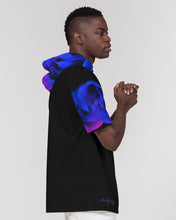 Charger l'image dans la galerie, Blue&Purple Rose Men's Premium Heavyweight Short Sleeve Hoodie