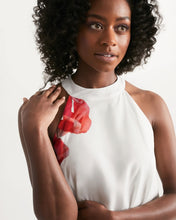 将图片加载到图库查看器,Fall Roses White Women's Halter Dress