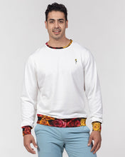 Charger l'image dans la galerie, Fall Roses White Men's Classic French Terry Crewneck Pullover