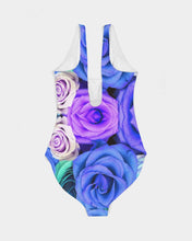 Load image into Gallery viewer, Blooming in Blue Women's One-Piece Swimsuit