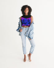 将图片加载到图库查看器,Blue&Purple Rose Women's Twist-Front Tank