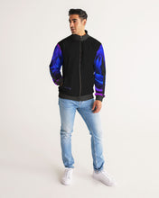 Load image into Gallery viewer, Blue&Purple Rose Men's Stripe-Sleeve Track Jacket
