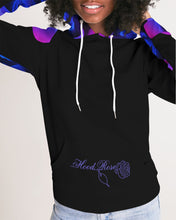 将图片加载到图库查看器,Blue&Purple Rose Women's Hoodie