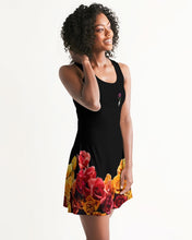 将图片加载到图库查看器,Fall Roses-Black Women's Racerback Dress