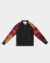 将图片加载到图库查看器,Fall Roses-Black Women's Bomber Jacket