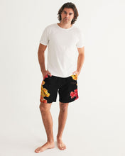 将图片加载到图库查看器,Fall Roses-Black Men's Swim Trunk