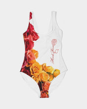 Load image into Gallery viewer, Fall Roses White Women's One-Piece Swimsuit