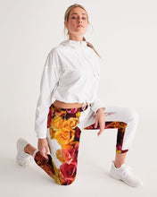 Cargar imagen en el visor de la galería, Fall Roses White Women's Track Pants