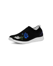 将图片加载到图库查看器,Blue&Purple Rose Women's Slip-On Flyknit Shoe
