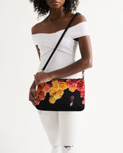 Load image into Gallery viewer, Fall Roses-Black Daily Zip Pouch