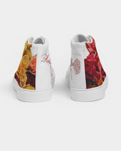 Tải hình ảnh vào trình xem Thư viện, Fall Roses White Women's Hightop Canvas Shoe
