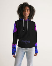将图片加载到图库查看器,Blue&Purple Rose Women's Hoodie
